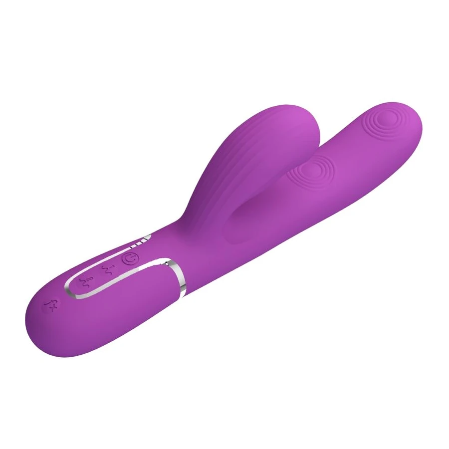 PRETTY LOVE - VIBRATEUR LAPIN MULTIFONCTION 3 EN 1 PERLITA VIOLET